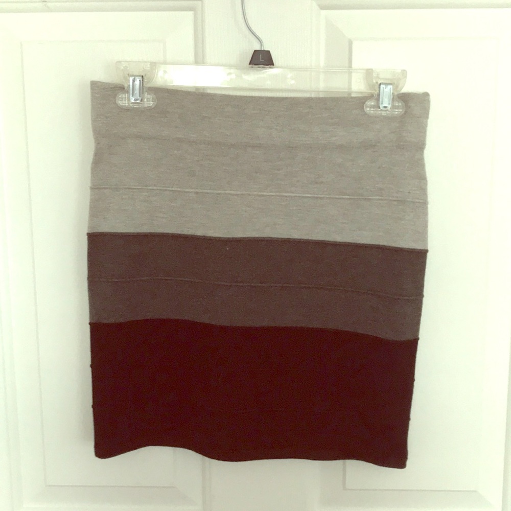 Black and grey striped skirt